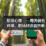 职场心理——每天做五件事，职场好运自然来（图1）