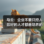 马云:企业不要只挖人 最好的人才都是培养的(图4) 马云:企业不要只挖人 最好的人才都是培养的(图4)
